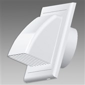 DEN BRAVEN Ukončovací článek kanálu horizont. prům.100/190x190 s mřížkou a klapkou VE1200